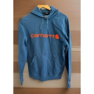 Carhartt Force Hoodie Men's Small Relaxed Fit Logo Pullover Workwear Sweatshirt